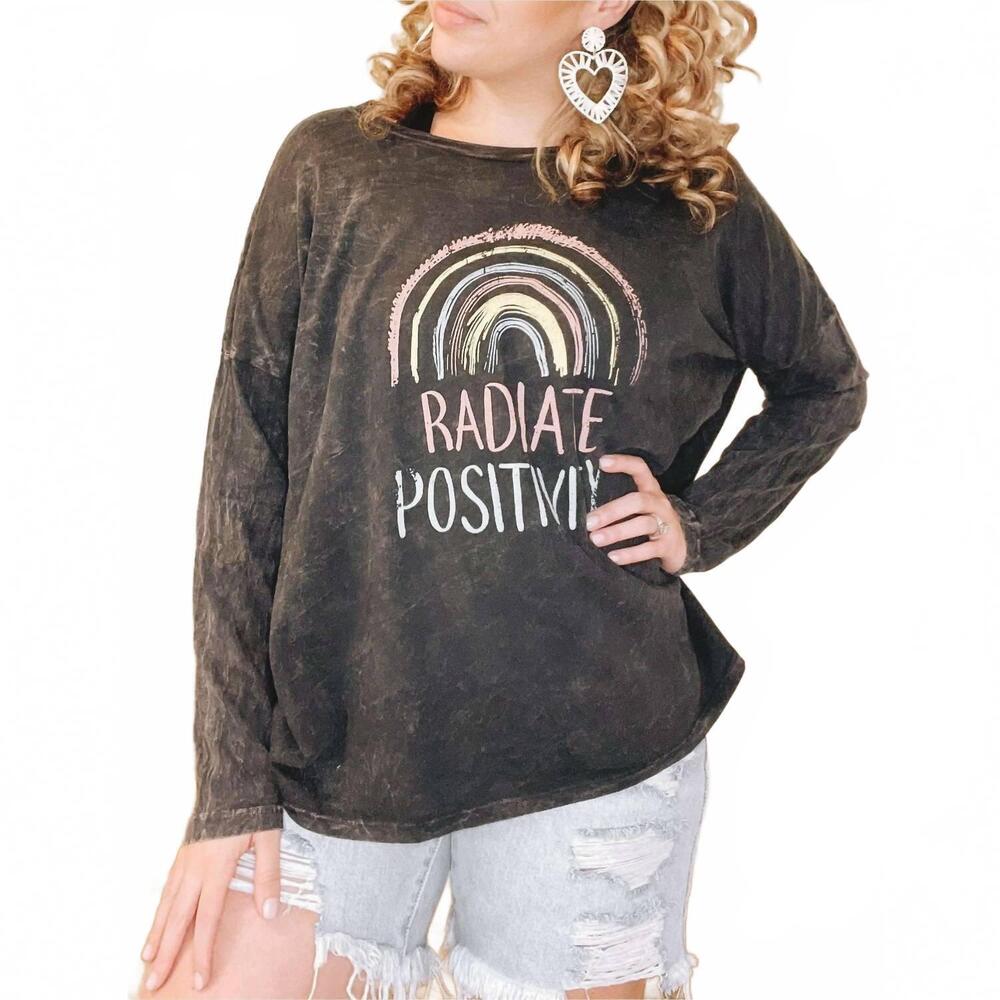 NEW PROMESA radiate positivity tee in black